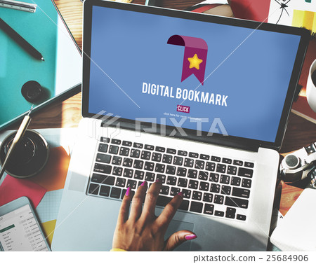 Digital Bookmark Internet Data Technology Concept 25684906