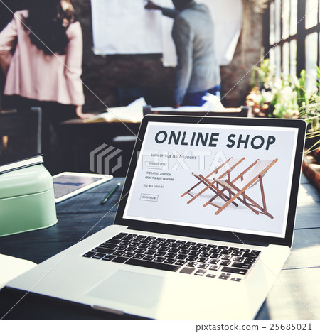 Shopping Online Shopaholics E-Commerce E-Shopping Concept 25685021