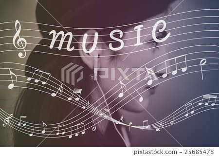 Stock Photo: Music Note Art of Sound Instrumental Concept