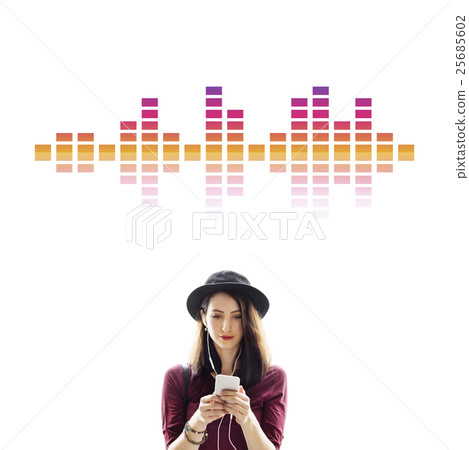 Music Audio Song Wave Graphic Concept 25685602