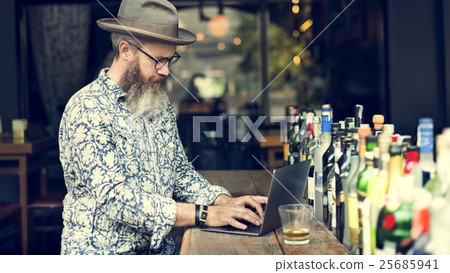 Hobby Writer Working Typing Article Concept Hobby Writer Working Typing Article Concept 25685941