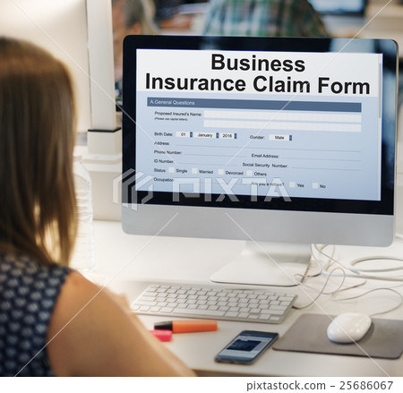 Business Insurance Claim Form Document Concept Business Insurance Claim Form Document Concept 25686067