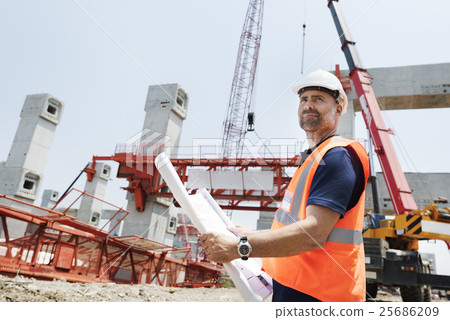 Blueprint Architect Career Structure Construction Concept 25686209