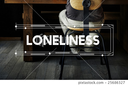 Loneliness Relax Work Space Word Concept 25686327