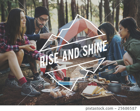 Camping Adventure Trekking Nature Relaxation Concept Camping Adventure Trekking Nature Relaxation Concept 25686587