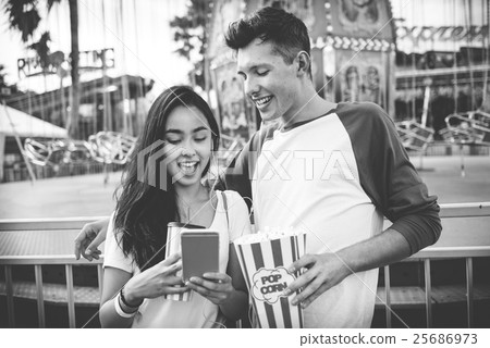 Couple Dating Relaxation Love Theme Park Concept Couple Dating Relaxation Love Theme Park Concept 25686973