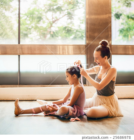 Ballerina Ballet Dance Practice Innocent Concept 25686978