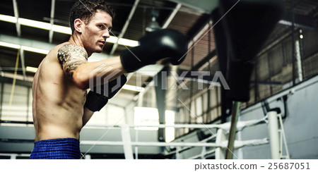 Man Exercise Athletic Boxing Concept 25687051