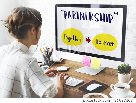 Girl Computer Positivity companionship Concept 25687108