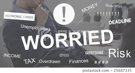 Business Problem Concern Worried Graphic Concept 25687335