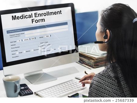 Medical Enrollment Form Document Medicare Concept 25687339