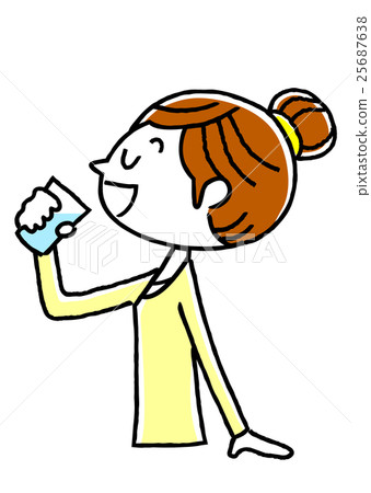 A young woman rehydrating A young woman rehydrating 25687638