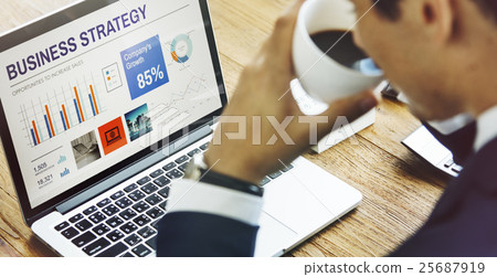 Businessman Reading Report Business Strategy Concept Businessman Reading Report Business Strategy Concept 25687919