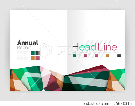 Geometric annual report business template 25688316