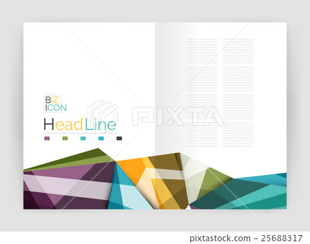 Geometric annual report business template 25688317