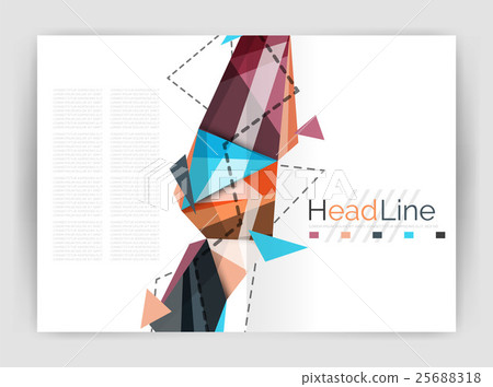 Geometric annual report business template Geometric annual report business template 25688318