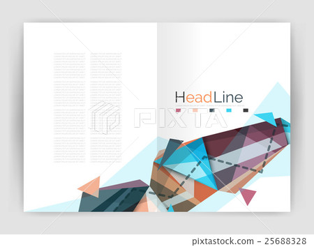 Geometric annual report business template Geometric annual report business template 25688328