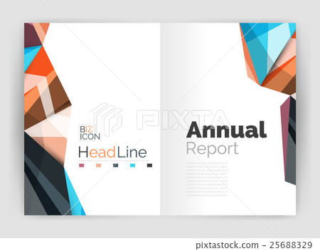 Geometric annual report business template Geometric annual report business template 25688329