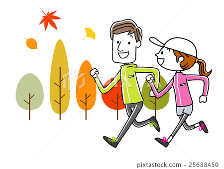 Sports: Young couple jogging Sports: Young couple jogging 25688450