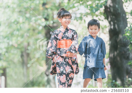 yukata, fresh verdure, tender green 25688510