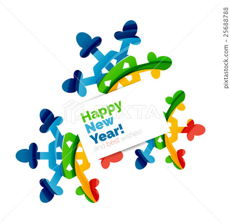 Christmas and New Year geometric paper design 25688788