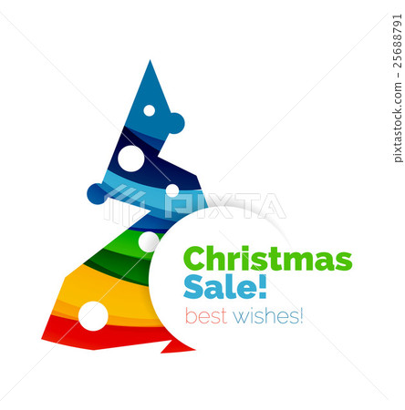 Christmas and New Year geometric paper design 25688791