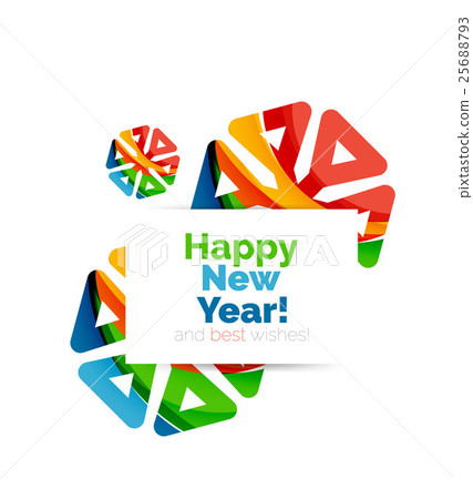 Christmas and New Year geometric paper design 25688793