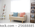 Simple room surrounded by white walls 25688885