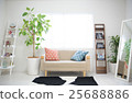 Simple room surrounded by white walls 25688886
