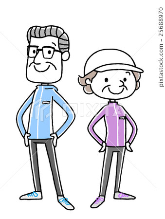 Sports: Senior couple in sportswear Sports: Senior couple in sportswear 25688970