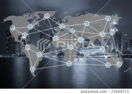 Global social network connection diagram icon Global social network connection diagram icon 25689713