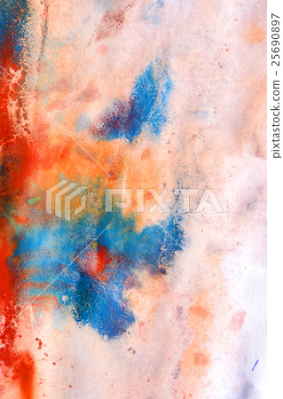 mixing of paints different colors on a white paper mixing of paints different colors on a white paper 25690897