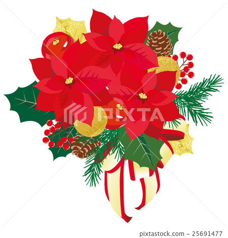 一品紅花束 25691477