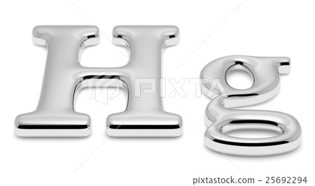 Mercury (Hg) metal sign 25692294