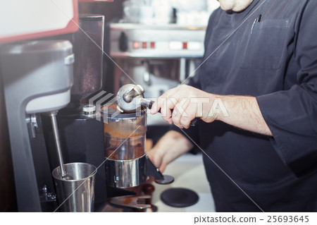 Barista prepares Barista prepares 25693645