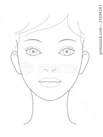 Face of a woman Father front eyes opening illustration 25694161