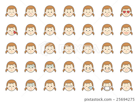 Face icon girl - Stock Illustration [25694275] - PIXTA