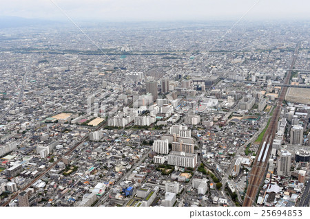 Aerial view of Nishinomiya-shi, Hyogo prefecture Aerial view of Nishinomiya-shi, Hyogo prefecture 25694853