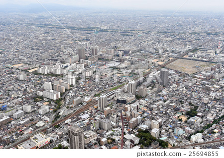 Aerial view of Nishinomiya-shi, Hyogo prefecture 25694855