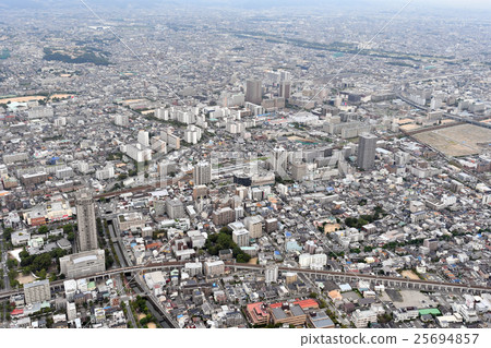 Aerial view of Nishinomiya-shi, Hyogo prefecture 25694857
