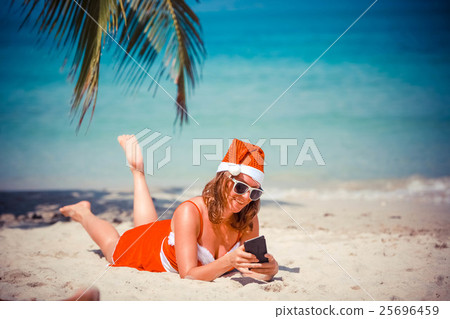 Cute blonde woman in red dress, sunglasses and Cute blonde woman in red dress, sunglasses and 25696459