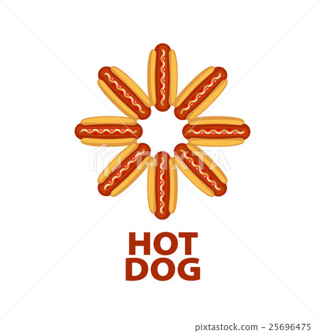 vector logo hot dog 25696475