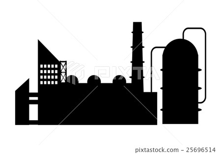 Industry icon silhouette Industry icon silhouette 25696514