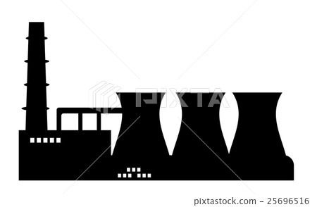 Industry icon silhouette Industry icon silhouette 25696516