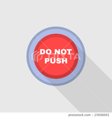 Industrial Red Button. Do not press. Flat Design Industrial Red Button. Do not press. Flat Design 25698091