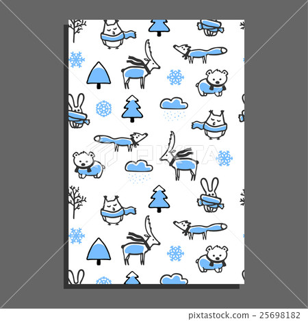 Greeting card with winter pattern. Vector Greeting card with winter pattern. Vector 25698182