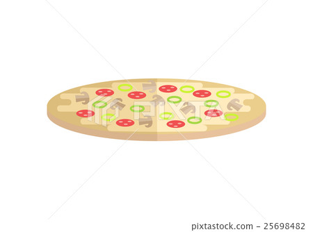 Pizza Vector Illustration in Flat Style Design. Pizza Vector Illustration in Flat Style Design. 25698482