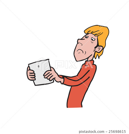 Man long sightedness cartoon drawing Man long sightedness cartoon drawing 25698615