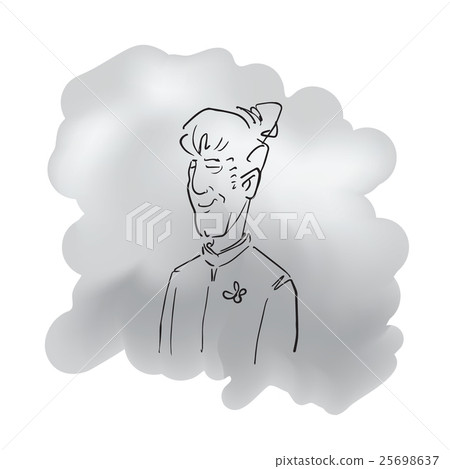 Portrait old man sketch cartoon drawing Portrait old man sketch cartoon drawing 25698637