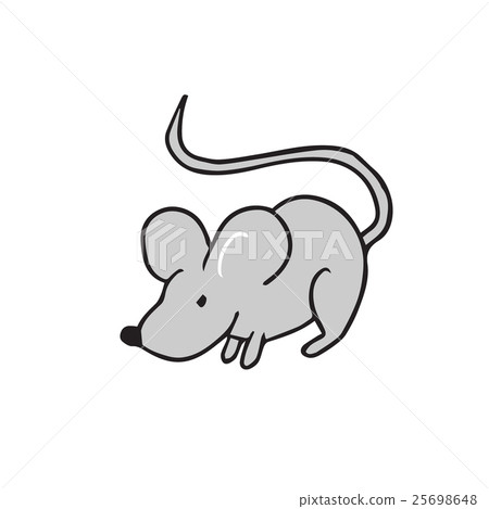 Mouse standing alone cartoon 25698648